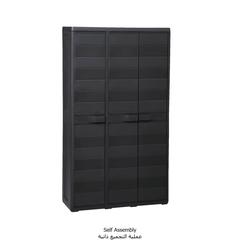 vidaXL Garden Storage Cabinet with 4 Shelves Black