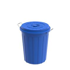 Cosmoplast Round Plastic Drum W/Lid (70 L, Blue)