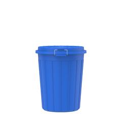 Cosmoplast Round Plastic Drum W/Lid (70 L, Blue)