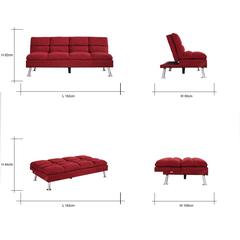 Carissa 3-Seater Fabric Sofa Bed & Ottoman Set Danube Home