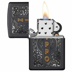 Zippo Design Windproof Lighter, 49535 218 (Black Matte)