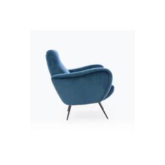Pan Emirates Ghent Velvet Fabric & Metal Accent Chair (72 x 82 x 88 cm)