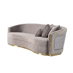 Donnelly 3-Seater Fabric & Wood Sofa Pan Emirates