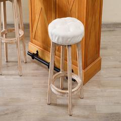 Pan Emirates Steller Fabric & Wood High Stool W/Sviwel Seat (38 x 38 x 60 cm)