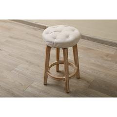 Pan Emirates Steller Fabric & Wood High Stool W/Sviwel Seat (38 x 38 x 60 cm)