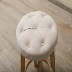 Pan Emirates Steller Fabric & Wood High Stool W/Sviwel Seat (38 x 38 x 60 cm)