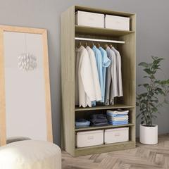 vidaXL Wardrobe Sonoma Oak 100x50x200 cm Engineered Wood