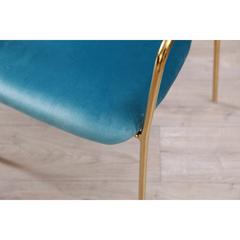 كرسي سفرة كاتانا مخملي ومعدني من حول الإمارات مع مسند للذراعين (57 × 55 × 79 سم)