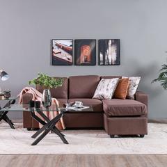 Lara 3-Seater Fabric Left & Right Reversible Corner Sofa Danube Home