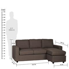 Lara 3-Seater Fabric Left & Right Reversible Corner Sofa Danube Home