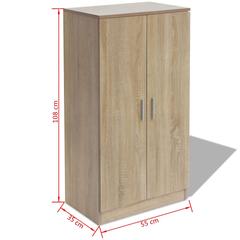 vidaXL Shoe Cabinet 7 Shelves Oak ( 55 x 35 x 108 cm)