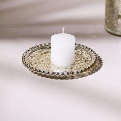 Danube Home Luminara Glass Plate W/Mercury Finish (12 cm)