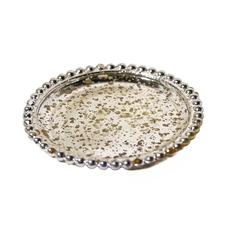 Danube Home Luminara Glass Plate W/Mercury Finish (12 cm)