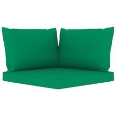 vidaXL Pallet Sofa Cushions 3 pcs Green Fabric
