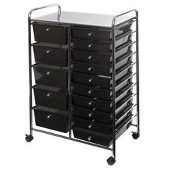 Zenments Polypropylene 15-Drawer Organizer Cart (64 x 39 x 97 cm)