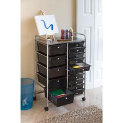 Zenments Polypropylene 15-Drawer Organizer Cart (64 x 39 x 97 cm)