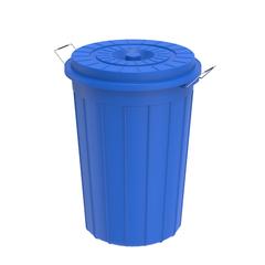 Cosmoplast Round Plastic Drum W/Lid (100 L, Blue)