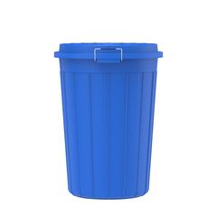Cosmoplast Round Plastic Drum W/Lid (100 L, Blue)