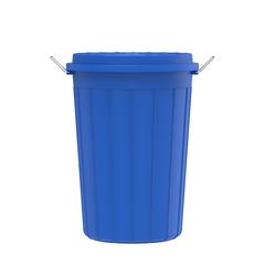 Cosmoplast Round Plastic Drum W/Lid (100 L, Blue)