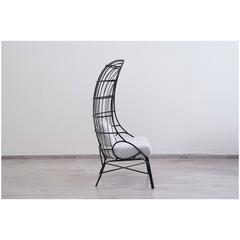 Pan Emirates Tribble Fabric & Metal Accent Chair (80 x 69 x 152 cm)