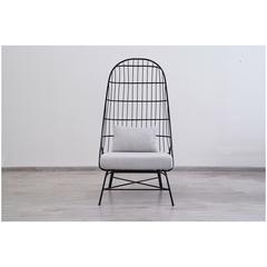 Pan Emirates Tribble Fabric & Metal Accent Chair (80 x 69 x 152 cm)