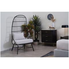 Pan Emirates Tribble Fabric & Metal Accent Chair (80 x 69 x 152 cm)