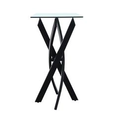 Danube Home Leonardo Glass Console Table (120 x 40 x 77 cm, Black)