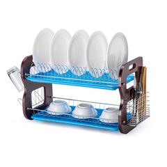 Royalford Stainless Steel 2 -Tier Dish Drainer Rack (56 x 26 x 35 cm)