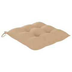 vidaXL Chair Cushions 2 pcs Beige 40x40x7 cm Fabric