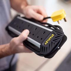 Stanley Rugged 4-Socket Power Extension, SXECFD2BBJE (5 m)