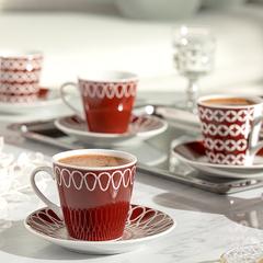 طقم فناجين قهوة بورسلين انجليش هوم لويس (80 مل ، 12 قطعة)