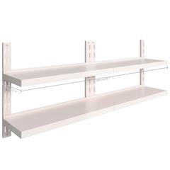 vidaXL 2-Tier Floating Wall Shelves 2 pcs Stainless Steel (200 x 30 cm)