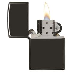 Zippo Classic Windproof Lighter, 24756 (Polished Black)