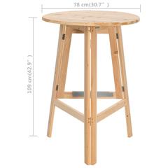 vidaXL Firwood Foldable High Table (78 x 109 cm)