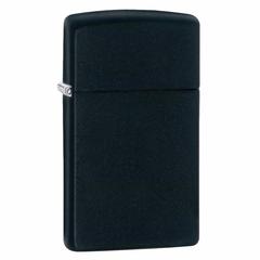 Zippo Slim Windproof Lighter, 1618 (Black Matte)