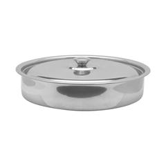 Raj Stainless Steel Round Oven Tray W/Lid (35 cm)