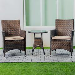 Darlene 2-Seater Rattan Balcony Sofa Set W/Cushion Danube Home