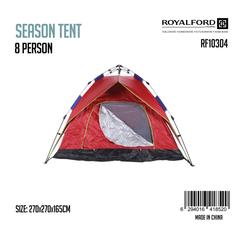 Royalford Season 8-Person Weatherproof Backpacking Tent (270 x 270 x 160 cm)