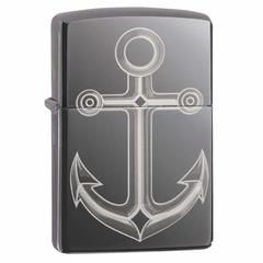 Zippo Anchor Design Windproof Lighter, 49028 (Black Ice)