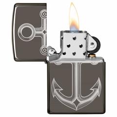 Zippo Anchor Design Windproof Lighter, 49028 (Black Ice)