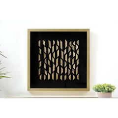 PAN Emirates Lines Shadow Box Wall Art (60 x 60 cm, Gold)