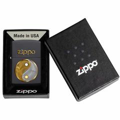 Zippo Abstract Ying Yang Windproof Lighter, CI404586 218 (Black Matte)