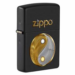 Zippo Abstract Ying Yang Windproof Lighter, CI404586 218 (Black Matte)