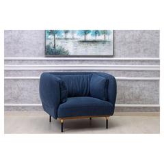 Carlisle Single-Seater Fabric & Metal Sofa Pan Emirates