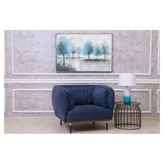 Carlisle Single-Seater Fabric & Metal Sofa Pan Emirates