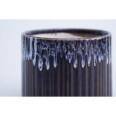 Pan Emirates Ceramic Falling Drops Planter (15 x 15 x 12 cm, Brown)