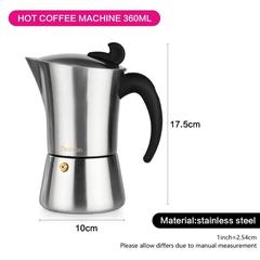Fissman Stainless Steel Stovetop Espresso Maker (360 ml)
