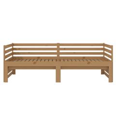 vidaXL Pull-out Day Bed Honey Brown Solid Pinewood 2x(90x200) cm