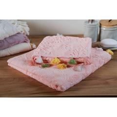 PAN Emirates Velour Jacquard Cotton Hand Towel (50 x 90 cm, Peach)