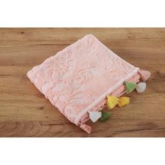PAN Emirates Velour Jacquard Cotton Hand Towel (50 x 90 cm, Peach)